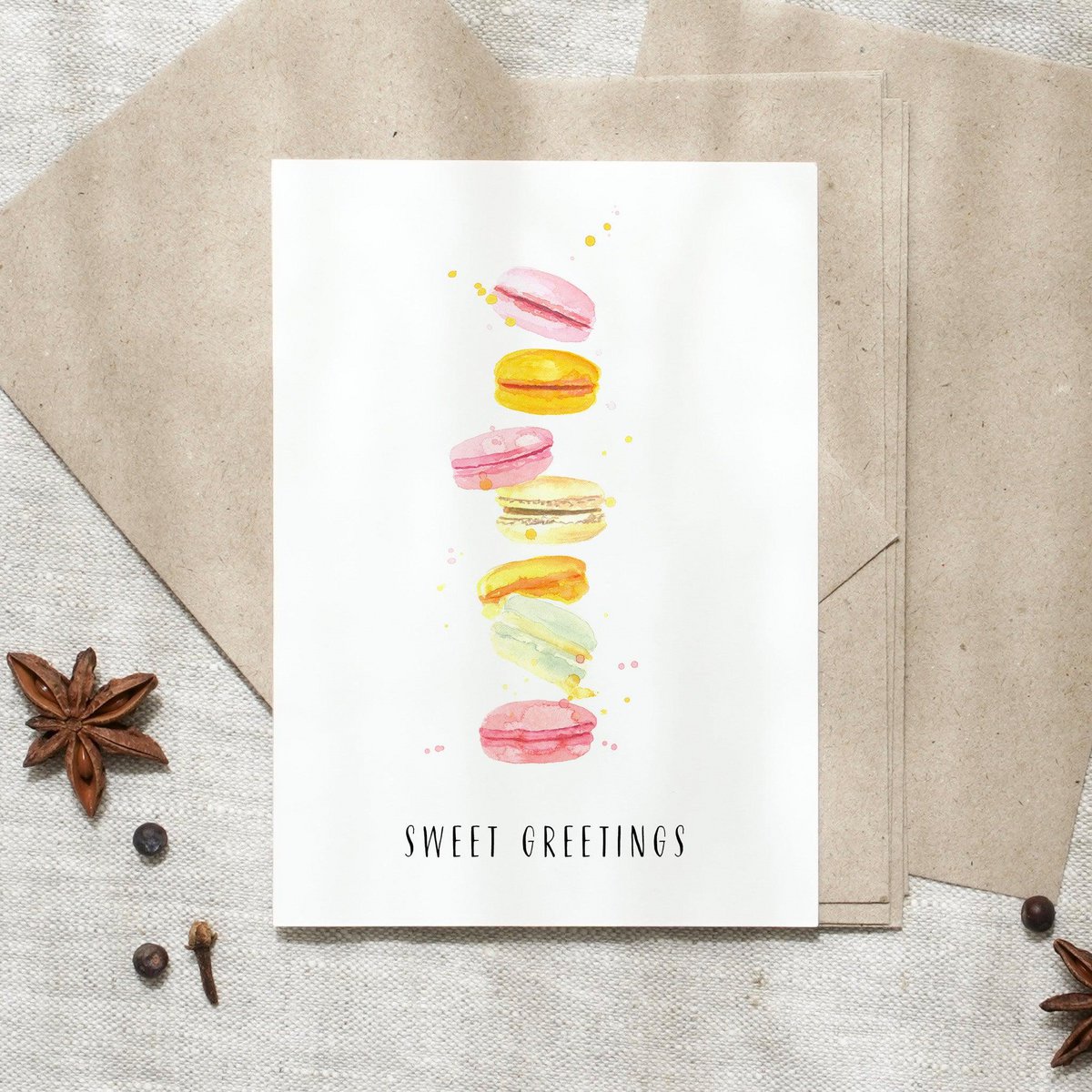 Ansichtkaart Macarons