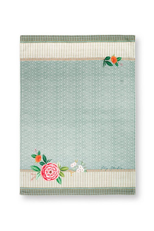 Tea Towel Blushing Birds Blue 50x70cm