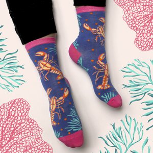 Korallenrote Hummersocken