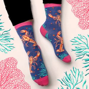Korallenrote Hummersocken