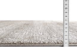 Kurzflor-Teppich Hellgrau 155 x 230 cm, Teppich für Wohnzimmer, superweicher moderner Kurzflor-Teppich