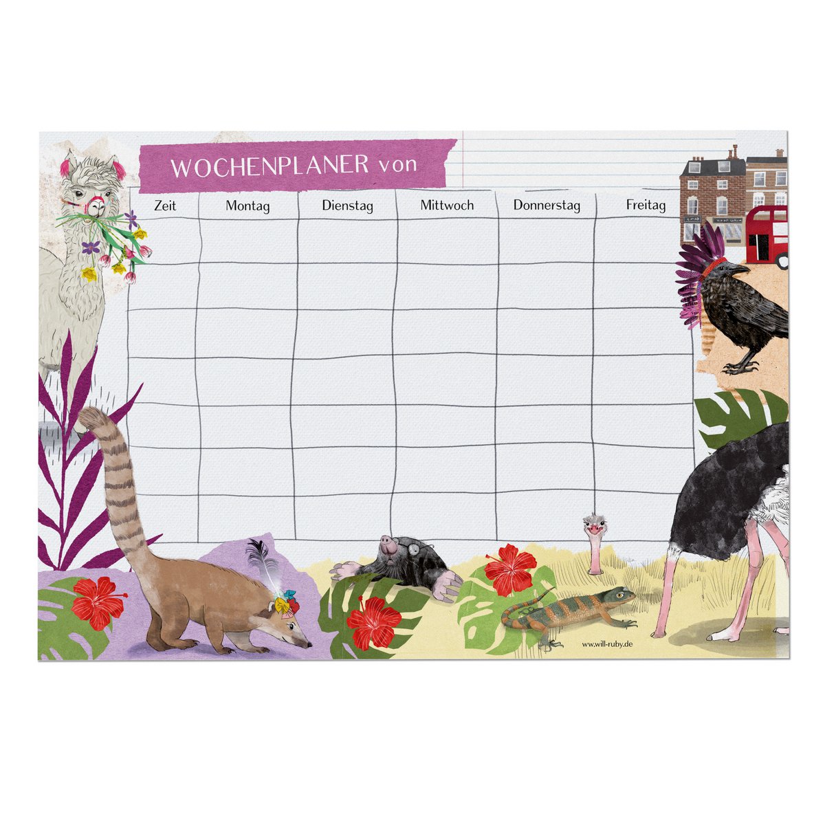 Weekly Planner - Llama