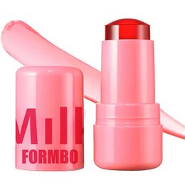 3-i-1 Milk Jelly Tint Facial Blusher Wand Fugtet Langtidsholdbar mat Rouge Cheek Contour Læbestift Sticker Skønhed Makeup