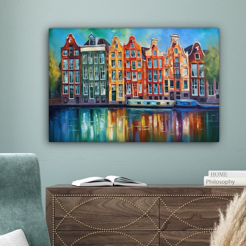 Canvas Painting - Wall Decoration Amsterdam - Oil - Grease - Painting - Art - Wall Decoration Living Room - Bedroom Decoration - Room Accessories - Canvas Paintings