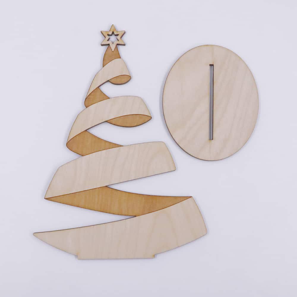 CoolCuts Wooden Christmas Tree 24 cm