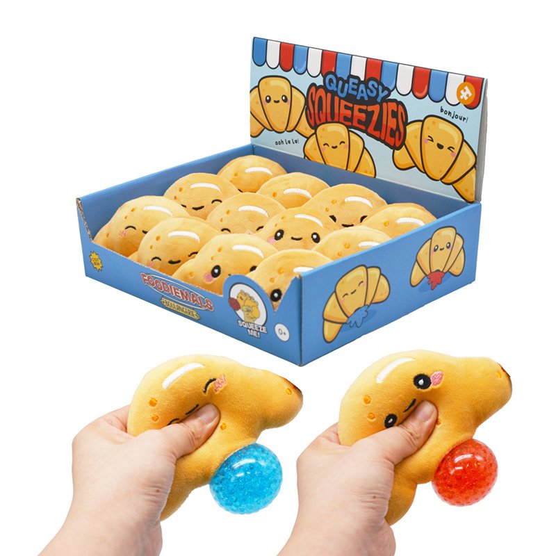 Pluszowa zabawka do wyciskania Queasy Squeezies Foodiemals Boulangerie Croissant