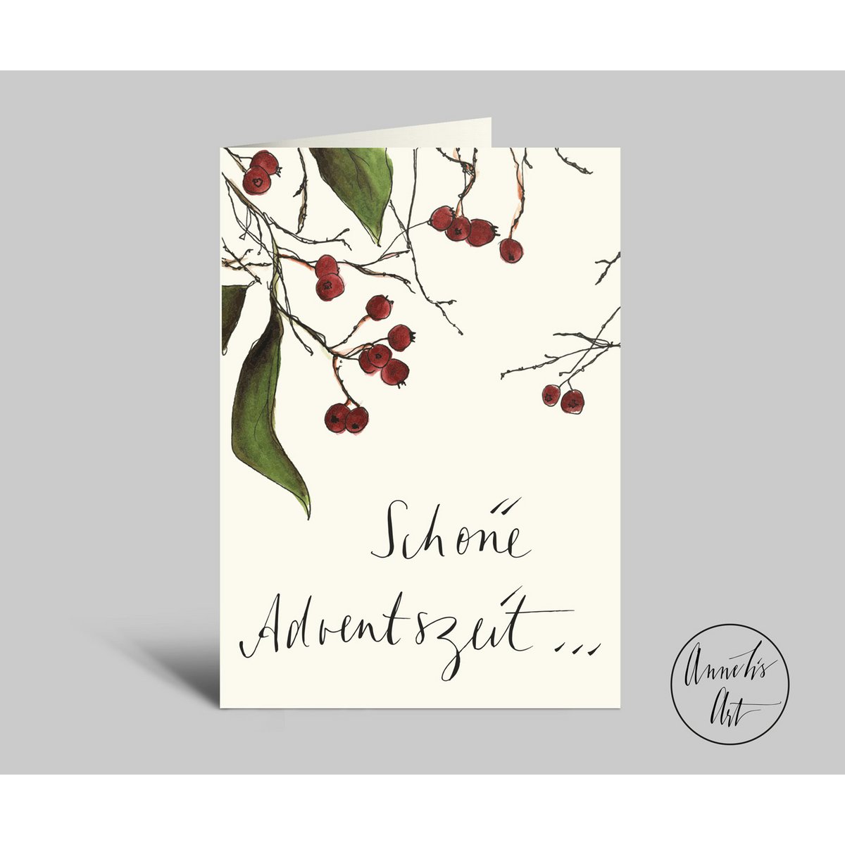 Joyeux Avent | Carte de l'Avent créative | Carte pliée DIN A6 avec enveloppe