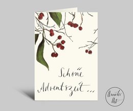 Joyeux Avent | Carte de l'Avent créative | Carte pliée DIN A6 avec enveloppe