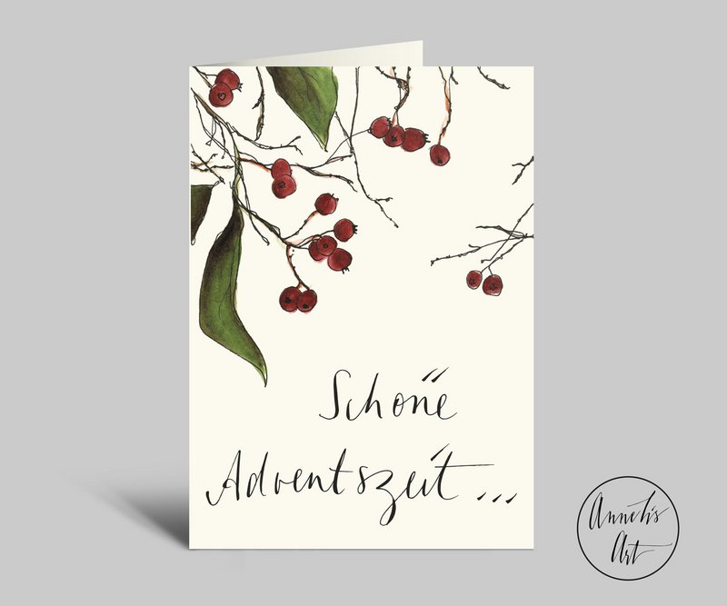 Joyeux Avent | Carte de l'Avent créative | Carte pliée DIN A6 avec enveloppe