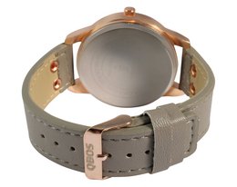 Zegarek unisex QBOS z paskiem z imitacji skóry