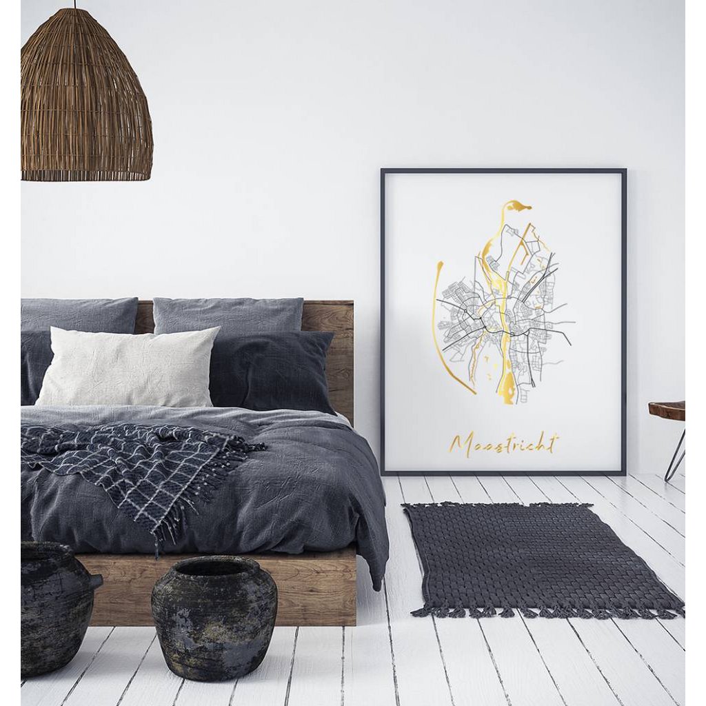 Map City Village of your choice - Gold foil / Silver foil / Copper foil