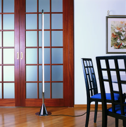 Obelisk floor lamp LED chrome