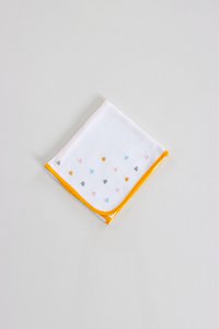 Colorful Hearts Embroidered Burp Cloth 60cm x 60cm
