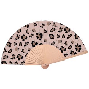 Words Leopard Fan – Fächer aus Holz und Stoff
