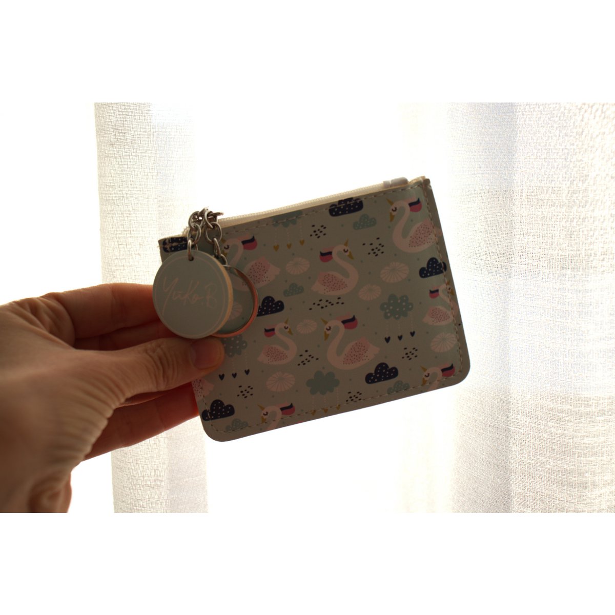 Carlie coin purse - Swans