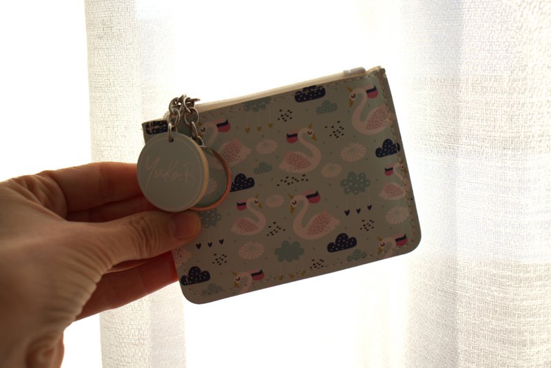 Carlie coin purse - Swans
