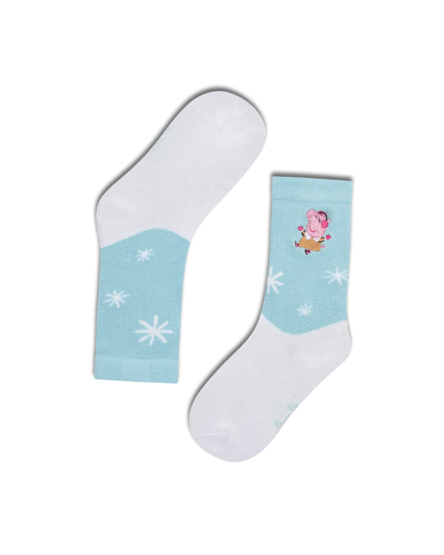 koaa – Peppa Wutz « Winter Time » – Easy Chaussettes bleu/blanc