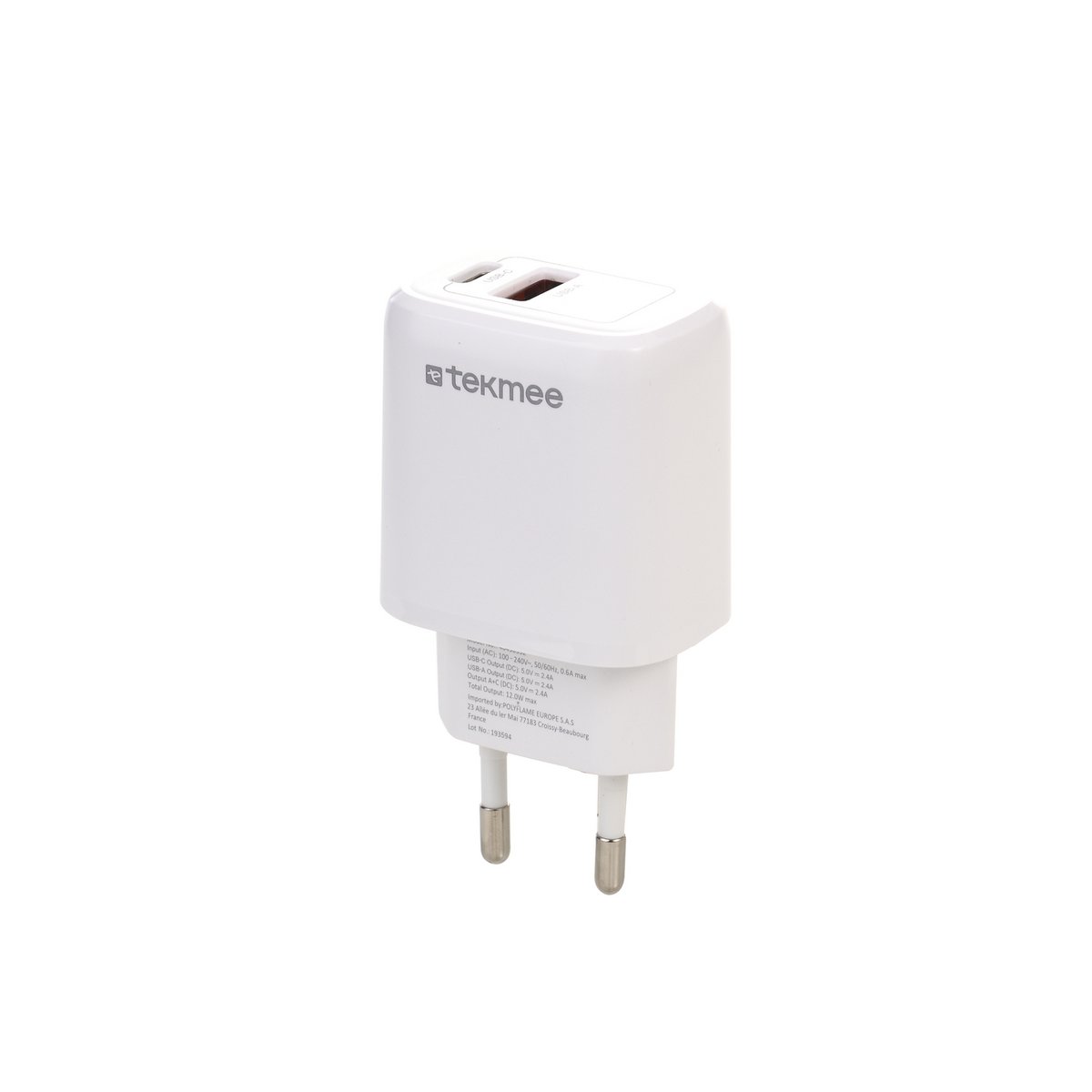 Chargeur mural Type A et C 12W