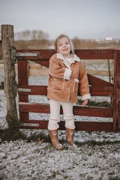 Giacca in pelle di agnello per bambini Annie & Charles®
