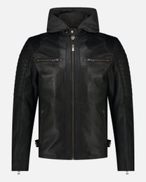 Jasper │ Veste à sweat à capuche en cuir masculin