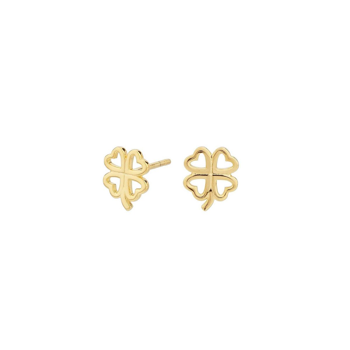 Gold Plated Clover Earrings