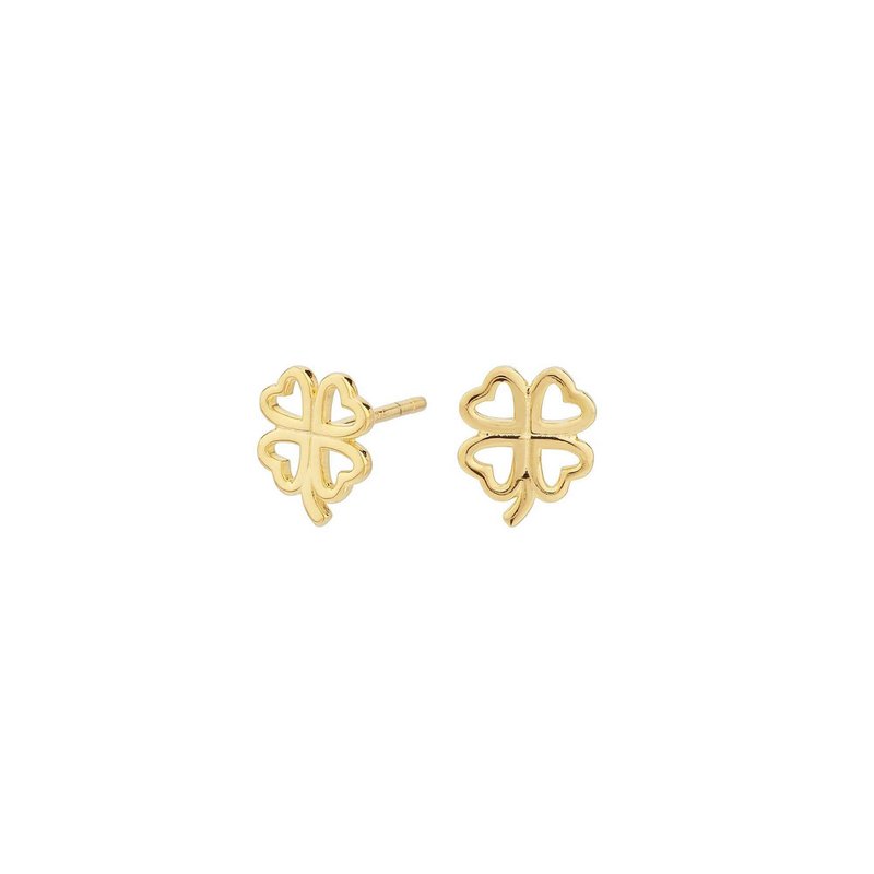 Gold Plated Clover Earrings