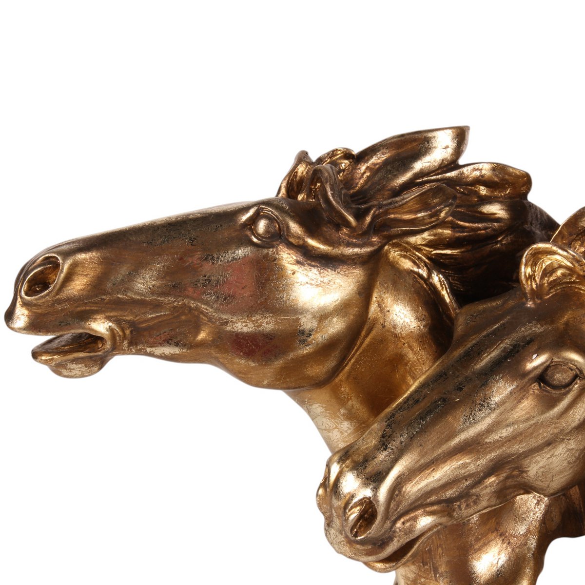 Pferdefigur 27 cm – Gold – Kunstharz