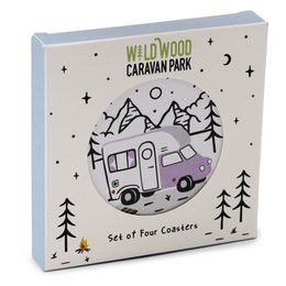 Wildwood Caravan Ensemble de 4 sous-verres en liège
