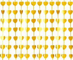 Hintergrundvorhang goldene Herzen