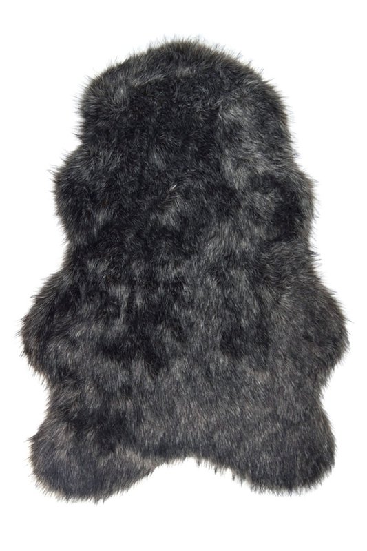 Seat Cover Silver Faux Fur