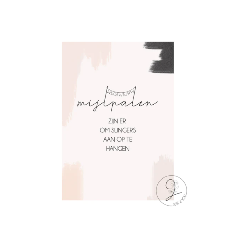 Just4You Forex bordje – Mijlpalen slingers