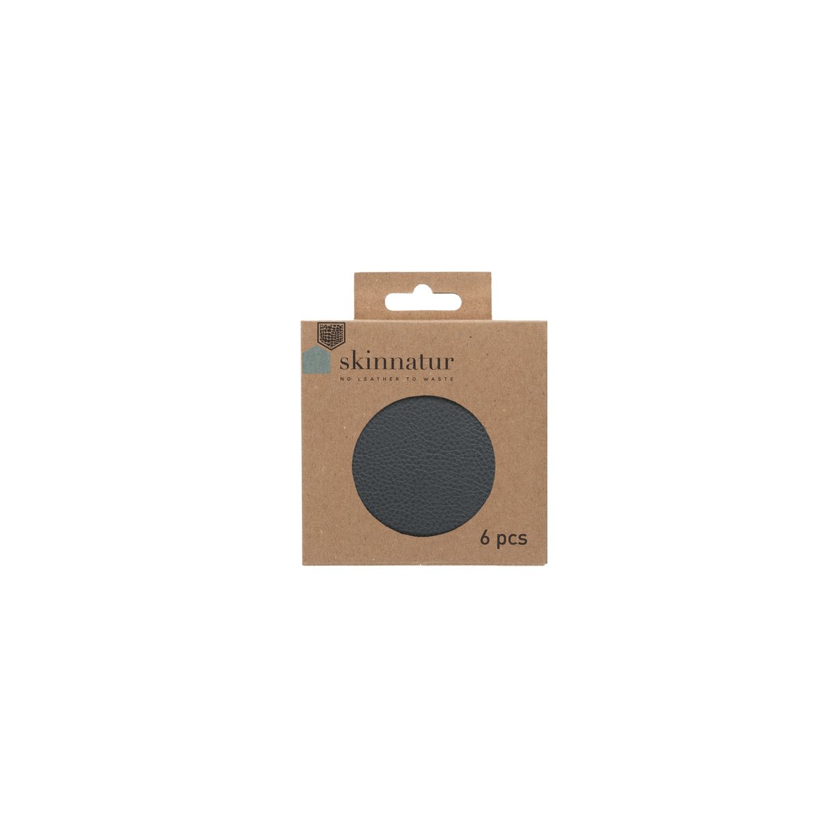 Sottobicchiere Skinnatur | pelle riciclata | Circa 10 cm | set da 6