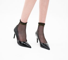 Shine - Dorado - Calcetines de mujer en gasa ultrarresistente