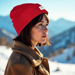 RB5001V | Monviso double -layer jersey beeh Mixed wool Made in Italy. Red color - single size