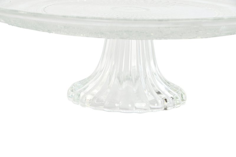 GLASPLATTE 29X29X9,2 TRANSPARENT GRAVIERTER FUß PC210369