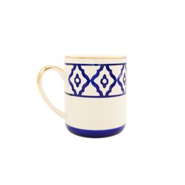 Kaffeetasse/Coffee-Mug Modell Dackel aus Keramik, handbemalt mit Dackelmotiv, Goldrand und gold belegtem Griff 250 ml. Tasseninhalt in den Farben rot, grün und blau erhältlich