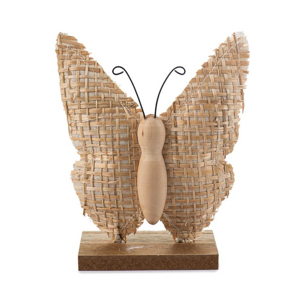 Motyl na drewnianej podstawie 14 cm VE 12
