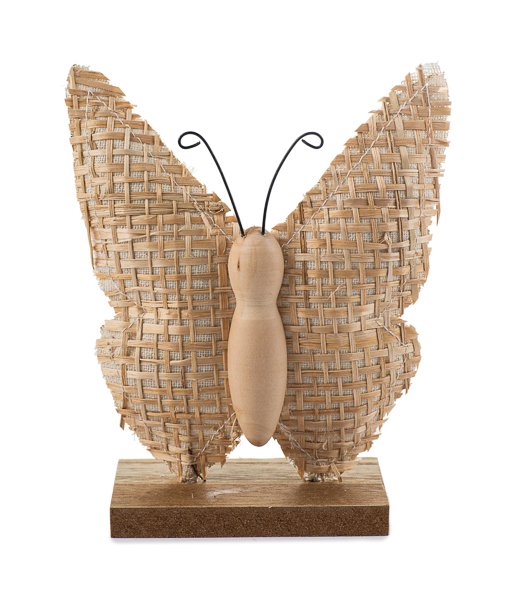 Motyl na drewnianej podstawie 14 cm VE 12