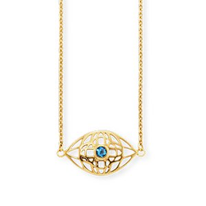 Collier 925/- Sterling Silber vergoldet Topas