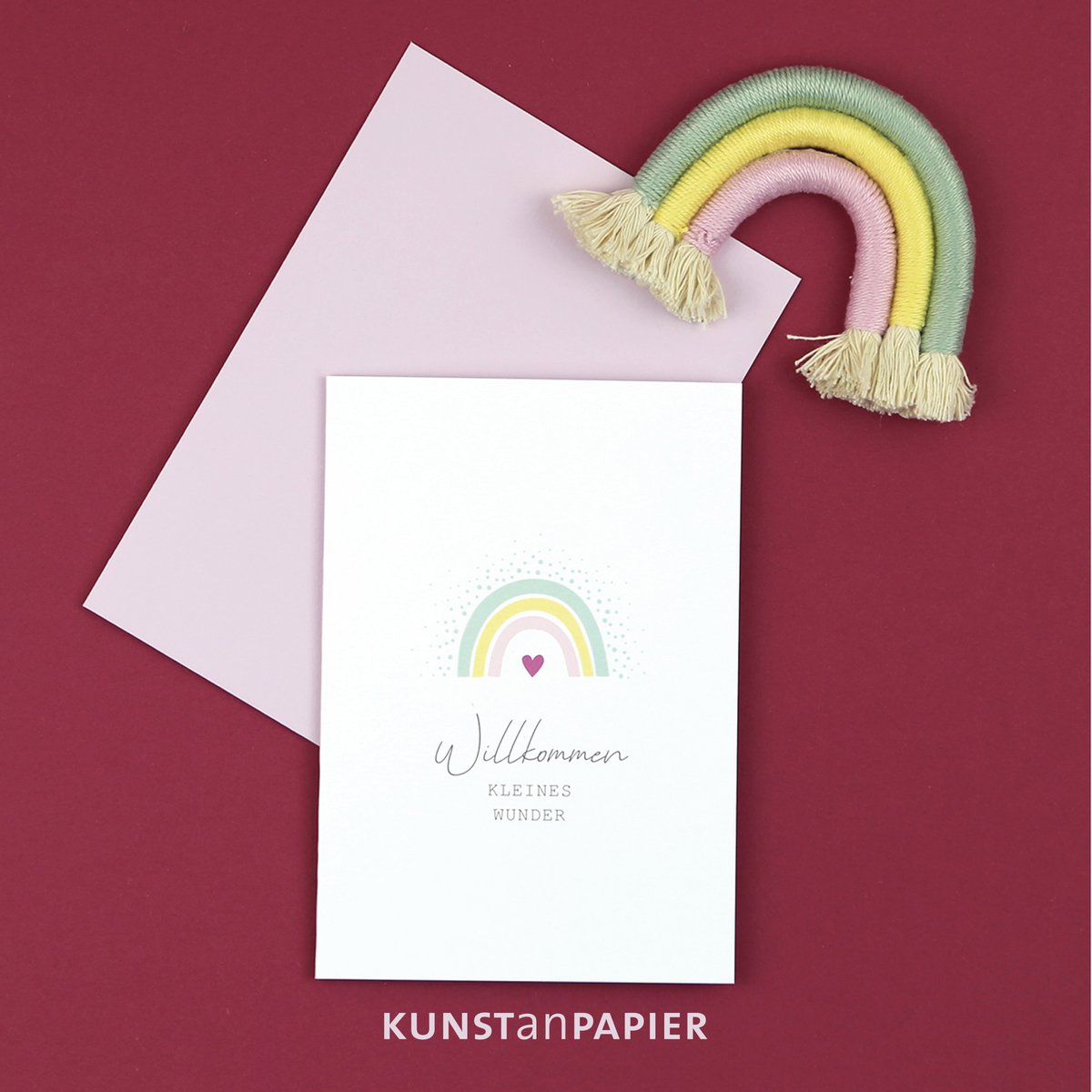 Geburtskarte Regenbogen Leonie