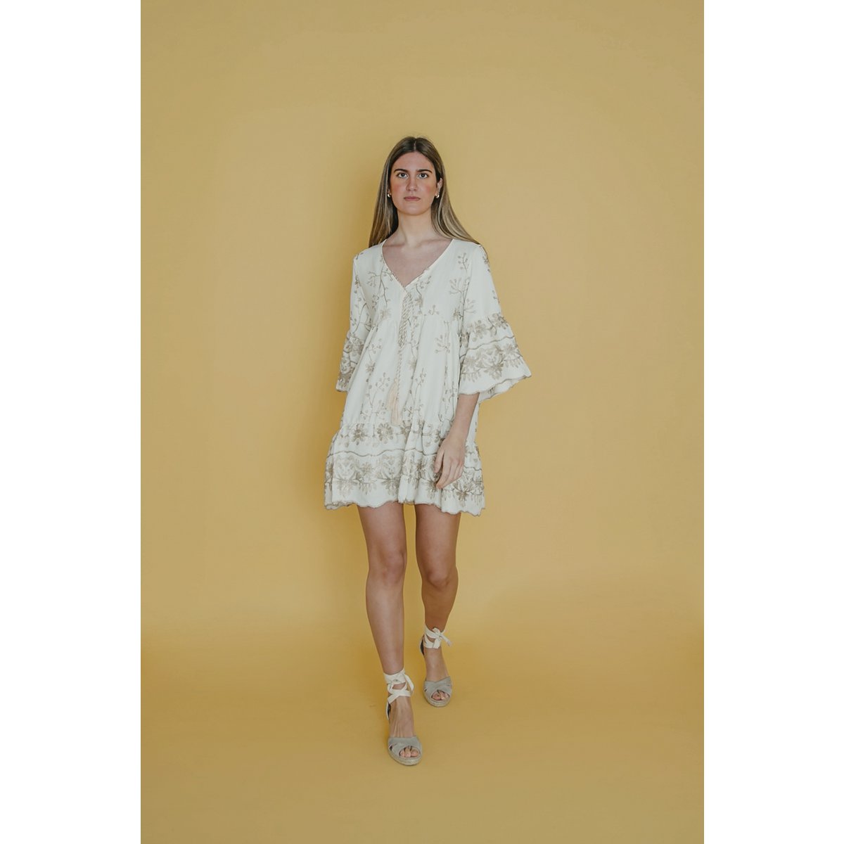 Witte gala -jurk