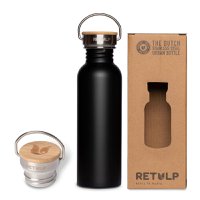 Drinkfles Urban RVS steel Black 750 ml