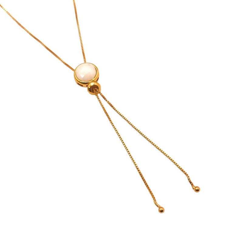Cravatta collana con pietre preziose - Porcellana perlata