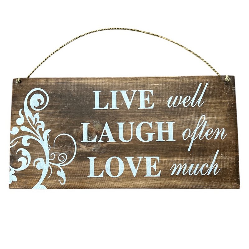 Vægdekoration Live Laugh Love