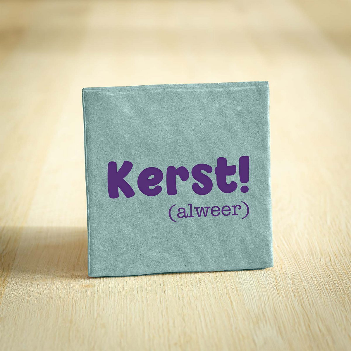 Tegeltje Kerst - Lichtblauw - Kerst (alweer)