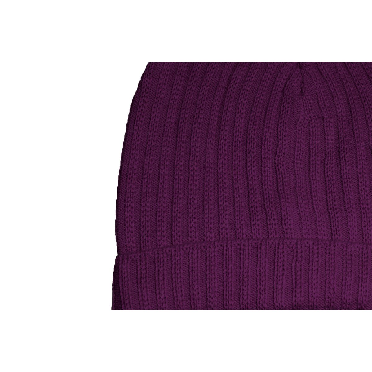 Purple wool and acrylic beanie