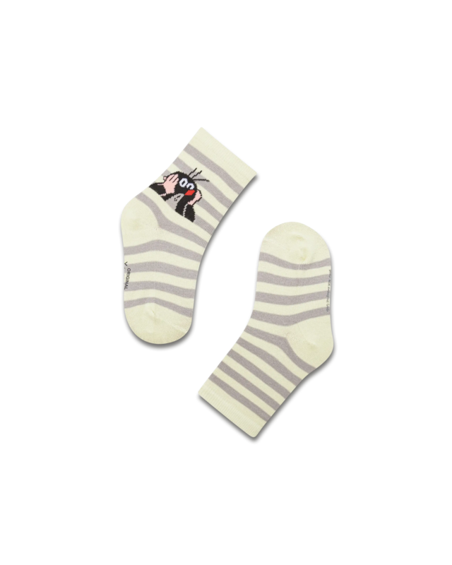 koaa – La petite taupe « Stripes » – Chaussettes vert/gris