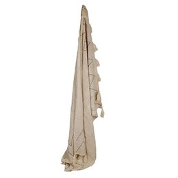 Dünne Leinen-Pom-Pom-Decke 200 x 140