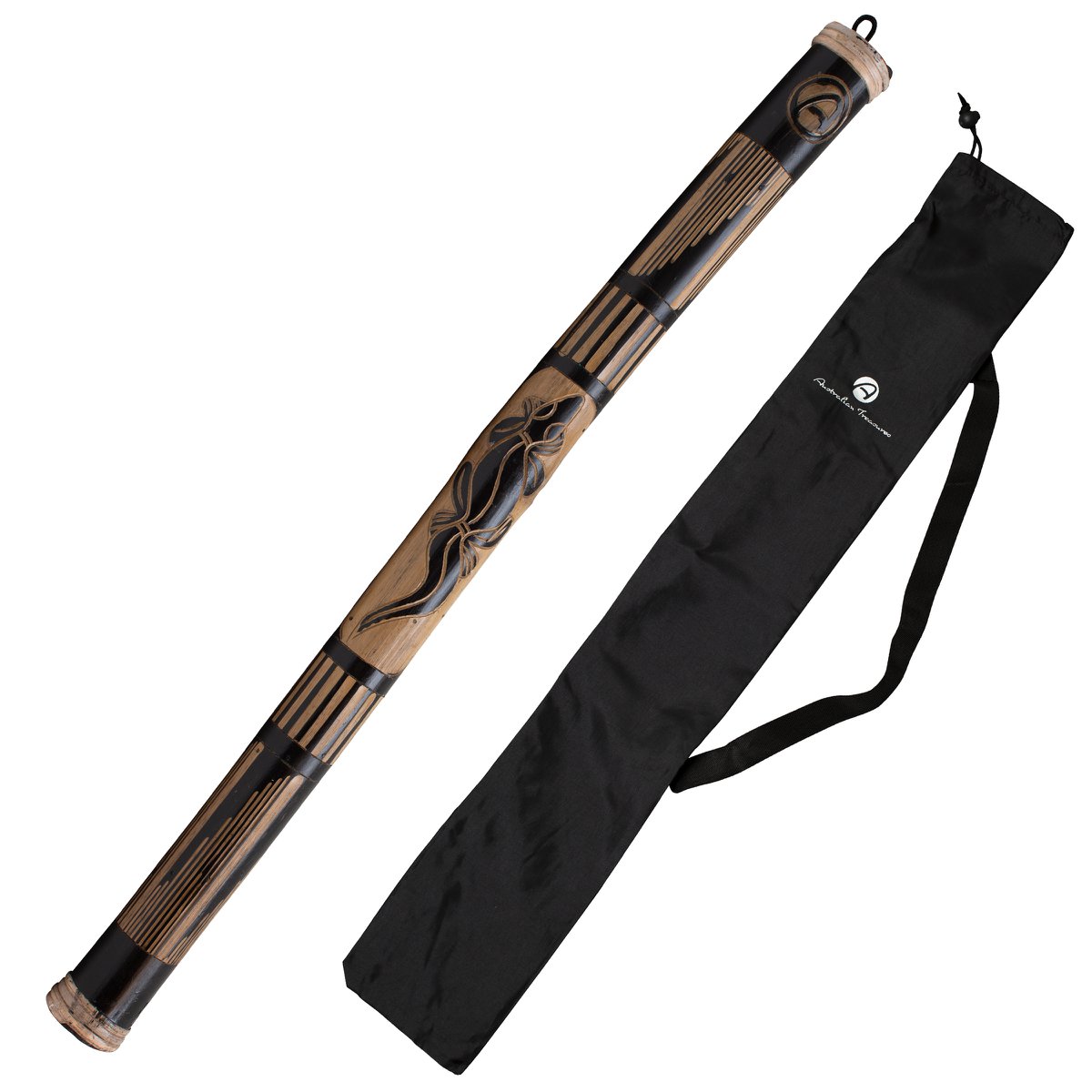 Regenstab 80cm inklusive Nylontasche | Musikinstrument für Kinder und Erwachsene | Handgefertigt | Bambus