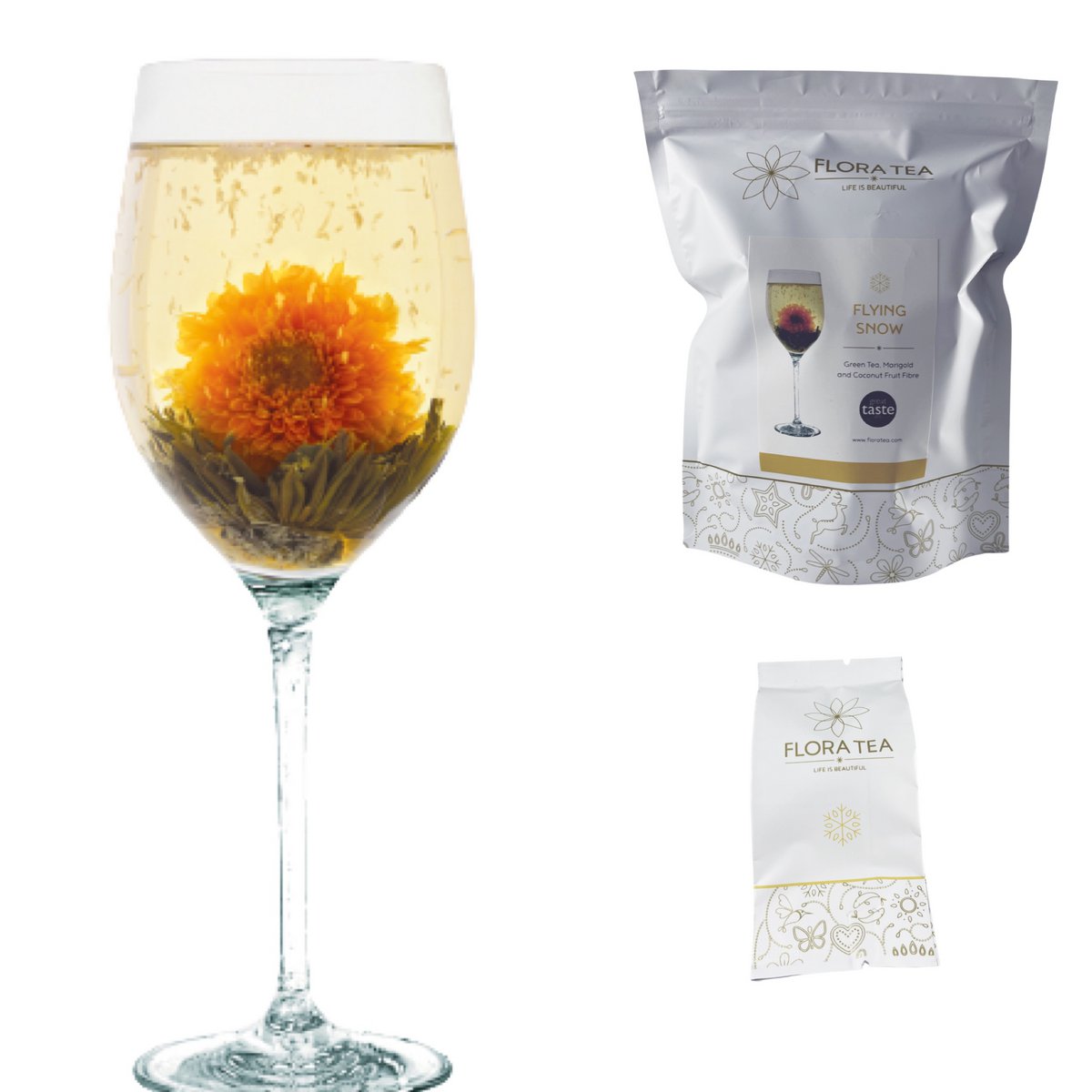 Flora Tee fliegender Schnee